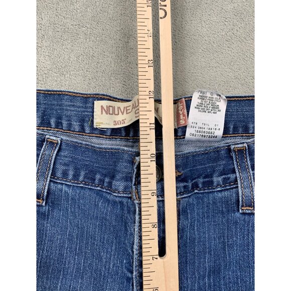 Levis Womens 505 NOUVEAU LOW Straight Blue Jeans Size 14 M  W33/L30 - Picture 8 of 14